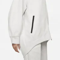 Nike Sportswear Tech Fleece женская оверсайз Full-Zip Толстовка с капюшоном Cape цвет серый