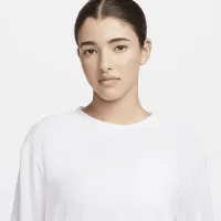 Nike One Relaxed жіноча Dri-FIT Long-Sleeve Top колір білий