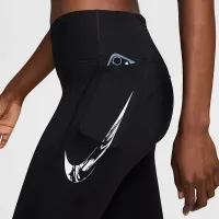 Nike Fast жіноча Mid-Rise 7/8 Running лосіни з кишенямиколір чорний