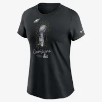 Philadelphia Eagles Super Bowl LIX Champions Lombardi Trophy женская Nike NFL футболка цвет черный