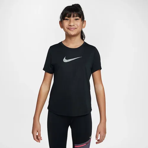 Nike One Classic Big дитячі (Girls') Dri-FIT Top колір чорний