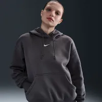 Nike Sportswear Phoenix Fleece жіноча оверсайз Pullover Толстовка з капюшоном колір сірий