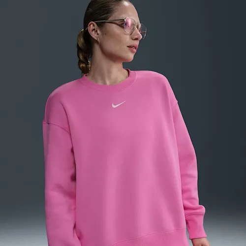 Nike Sportswear Phoenix Fleece женская оверсайз Crew-Neck свитшот Pink