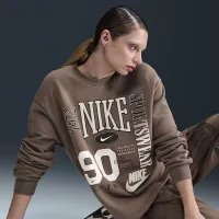 Nike Sportswear женская оверсайз Crew-Neck French Terry свитшот цвет коричневый