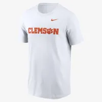 Clemson Tigers Primetime Wordmark мужские Nike College футболка цвет белый
