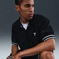Nike Kobe мужские Pleated Short-Sleeve баскетбольные Top цвет черный