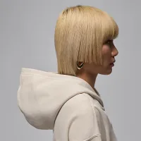 Nike Jordan Brooklyn Fleece жіноча Cropped Full-Zip Толстовка з капюшоном колір коричневий