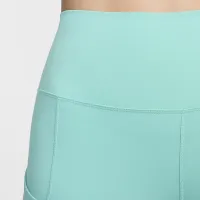 Nike One женская С высокой Талией 7/8 лосины с карманамицвет зеленый