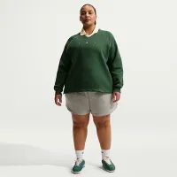 Nike Sportswear Phoenix Fleece женская оверсайз Graphic Polo Top (большие размеры) цвет зеленый