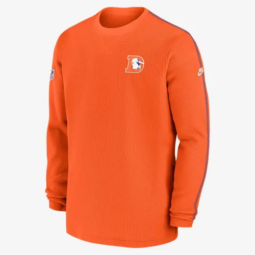 Denver Broncos Logo Coach Men’s Nike NFL Long-Sleeve Top Orange