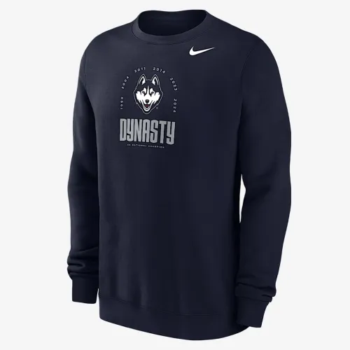 UConn Club мужские Nike College Fleece Crew-Neck свитшот синий