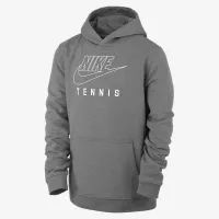 Nike Swoosh Club Fleece Big детские Tennis Pullover Толстовка с капюшоном цвет серый