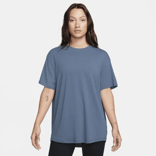 Nike One Relaxed жіноча Dri-FIT Short-Sleeve Top блакитний
