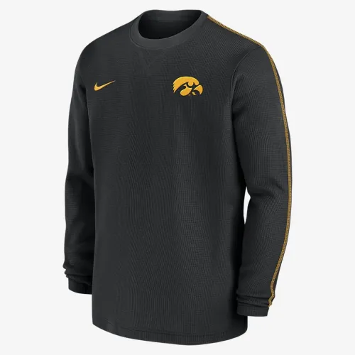 Iowa Hawkeyes Sideline Coach чоловічі Nike College Long-Sleeve Top колір чорний