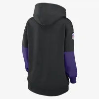 Minnesota Vikings Sideline Essential женская Nike NFL Pullover Толстовка с капюшоном цвет черный
