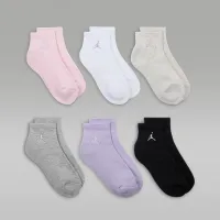 Nike Jordan Everyday Essentials Big детские Ankle носки (6 пары) Pink