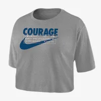 North Carolina Courage женская Nike Dri-FIT Soccer Cropped футболка цвет серый