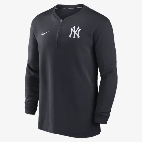 New York Yankees Authentic Collection Game Time чоловічі Nike Dri-FIT MLB 1/2-Zip Long-Sleeve Top блакитний