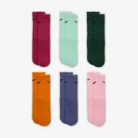 Nike Dri-FIT Performance Basics Big детские Crew носки (6 пары) Pink