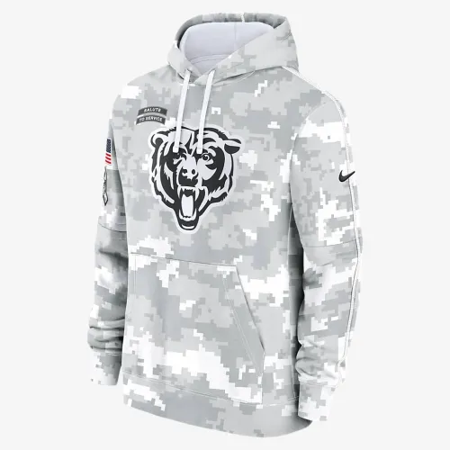 Chicago Bears Salute to Service Primary Edge Club чоловічі Nike NFL Pullover Толстовка з капюшоном колір білий