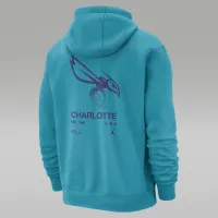 Charlotte Hornets Club Courtside мужские Nike NBA Pullover Толстовка с капюшоном синий