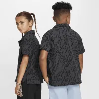 Nike SB Big дитячі Dri-FIT Button-Down Skate Shirt колір сірий