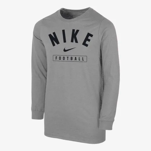 Nike Football Big детские (для мальчиков) Long-Sleeve футболка цвет серый