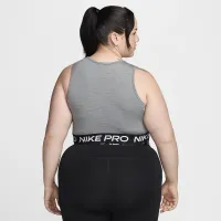 Nike Pro жіноча Dri-FIT Cropped Tank Top (великі розміри) колір сірий