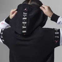 Nike Jordan Holiday Shine Glitter Pullover Толстовка с капюшоном Little детские Толстовка с капюшоном цвет черный