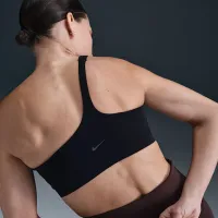 Nike Zenvy Asymmetrical жіноча Light-Support Padded Sports Bra колір чорний