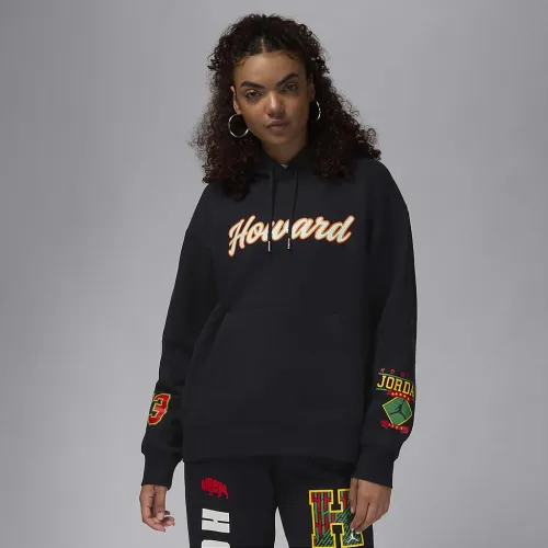 Nike Jordan x Howard University женская Satin-Lined Pullover Толстовка с капюшоном цвет черный