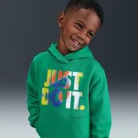 Nike Sportswear Little детские Reveal 2-Piece Pullover Толстовка с капюшоном набор цвет зеленый