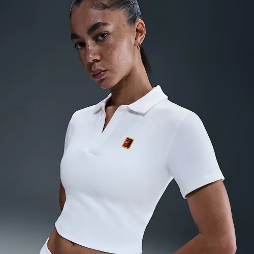 NikeCourt Heritage женская Short-Sleeve Cropped Tennis Polo цвет белый