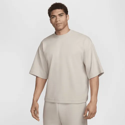 Nike Tech чоловічі Short-Sleeve Fleece Top колір коричневий
