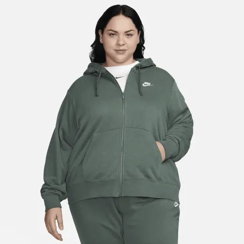 Nike Sportswear Club Fleece жіноча Full-Zip Толстовка з капюшоном (великі розміри) колір зелений