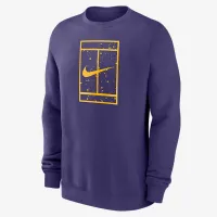 Nike Club Fleece чоловічі Tennis Pullover Crew-Neck світшот колір фіолетовий