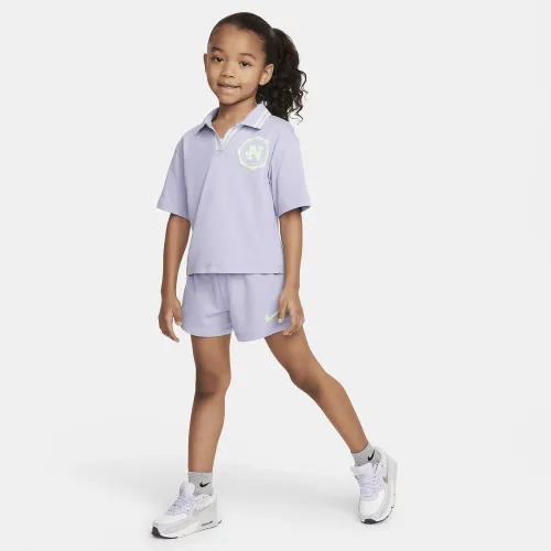 Nike Prep in Your Step Little дитячі шорти комплект колір фіолетовий