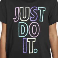 Nike Dri-FIT Femme Pop Little детские футболка and Tempo шорты набор цвет черный