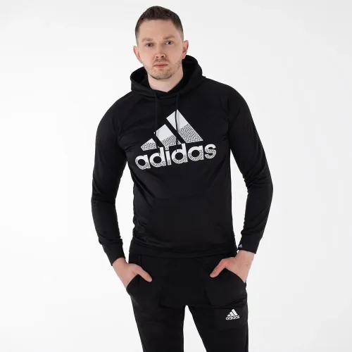 Кофта/футболка adidas Aeroready Game And Go Big Logo Толстовка с капюшоном HL2172 -  Черная
