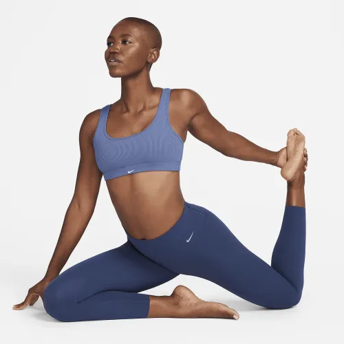Nike Zenvy женская Gentle-Support С высокой Талией 7/8 лосины синий
