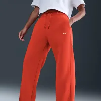 Nike Sportswear Phoenix Fleece женская С высокой Талией Wide-Leg Pants цвет красный