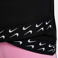 Nike Dri-FIT All Day Play Little дитячі Hemmed футболка колір чорний