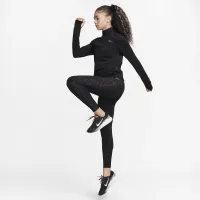 Nike Fast жіноча Mid-Rise 7/8 Printed лосіни з кишенямиколір чорний
