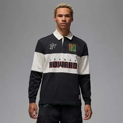 Nike Jordan x Howard University мужские Long-Sleeve Rugby Top цвет черный