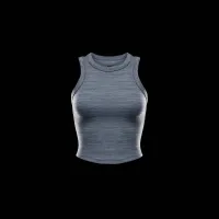 Nike One Fitted жіноча Dri-FIT Cropped Tank Top колір сірий