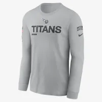 Tennessee Titans Salute to Service Mascot Edge Legend чоловічі Nike NFL Long-Sleeve футболка колір сірий