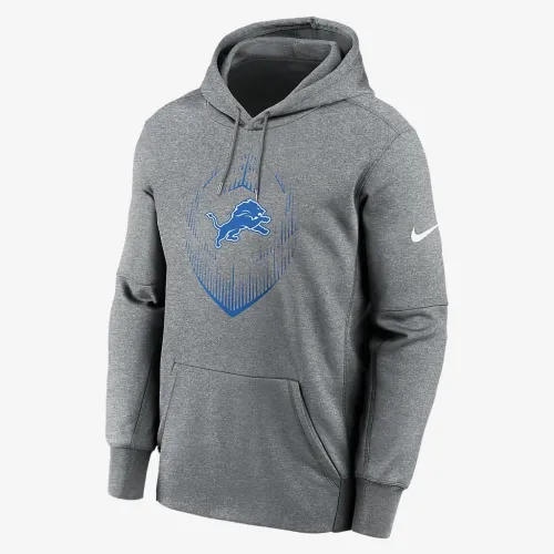 Detroit Lions Icon Men’s Nike Therma NFL Pullover Толстовка с капюшоном цвет серый