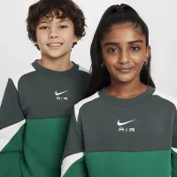 Nike Air Big детские Crew-Neck свитшот цвет зеленый