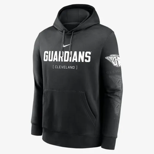 Cleveland Guardians Fashion Club мужские Nike MLB Pullover Толстовка с капюшоном цвет черный