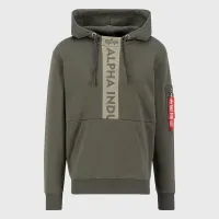 Кофта/футболка Alpha Industries Front Print Hoody 138331142 - зеленая